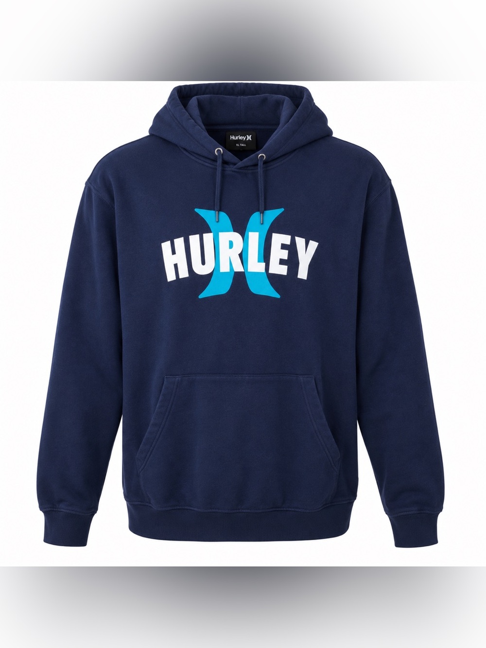 Hurley Navy Logo Pullover Hoodie XL Tall Men’s Fleece Sweatshirt